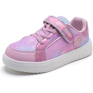 Lightweight Girls Sneaker - Velcro- Purple Mermaid/Shell